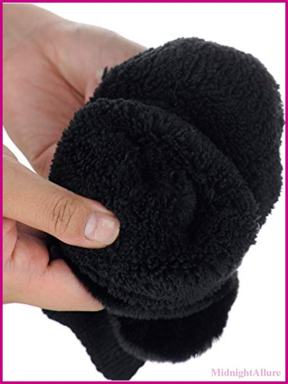 Faux Fur Sherpa Lined Convertible Fingerless Mittens Gloves - Picture 4 of 6